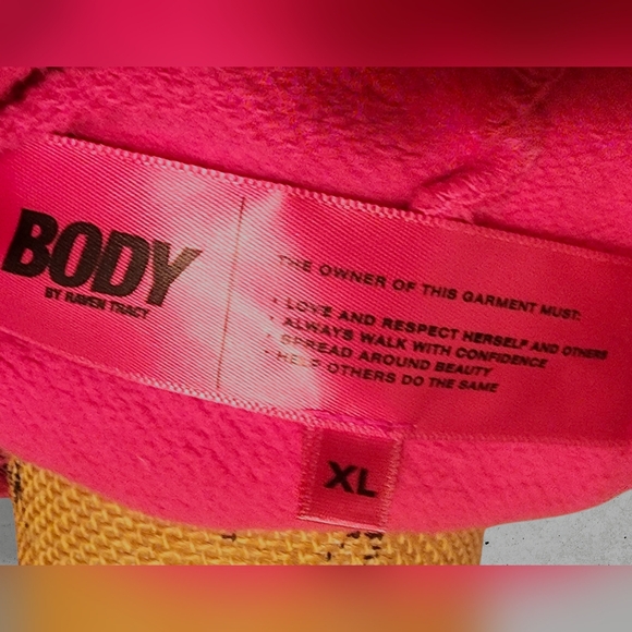 Pink and Green Body Hoodie By Tracy Raven. Size XL - Picture 11 of 13